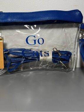 NWT Clear Blue Crossbody Bag - Go Cats